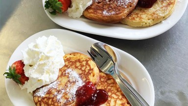Pannenkoeken eten in De Noorderkroon