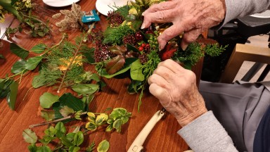 Kerststukjes maken in Mozaiek