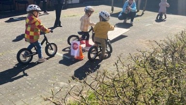 Loopfietsexamen in Mozaiek