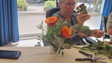 Zomerse bloemstukjes in Symphonie