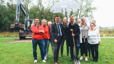 Eerste schep in de grond voor de Sport- en Beweegtuin Mozaiek