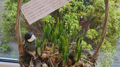 Bloemstuk van Dorpskerk Eelde-Paterswolde