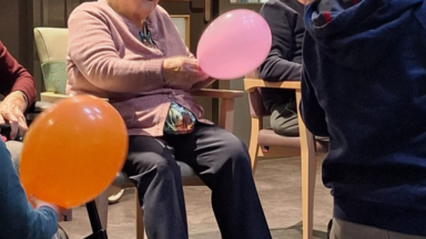 Een feest met ballonnen
