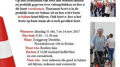 Cursus ‘in Balans’ in Noordenveld